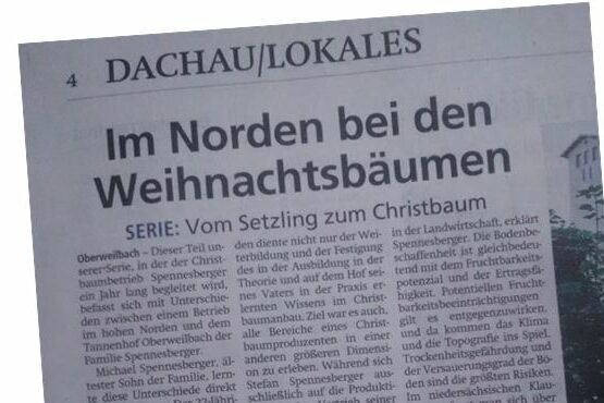 Tannenhof Oberweilbach_Dachauer Nachrichten_Christbaum Weihnachtsbaum