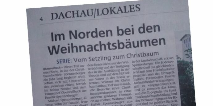 Tannenhof Oberweilbach_Dachauer Nachrichten_Christbaum Weihnachtsbaum