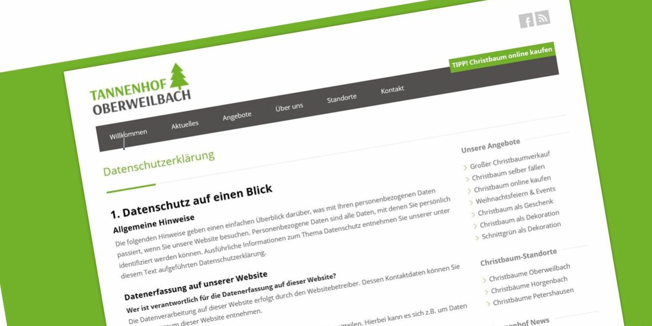 Tannenhof Oberweilbach_EU DS-GVO